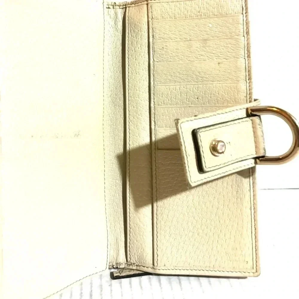 Gucci GG brown white Canvas leather wallet - Picture 8 of 11